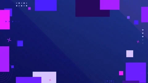 Purple Pink Neon Squares Tech Background Digital Frame Copy Space Loop Vidéo 274455141