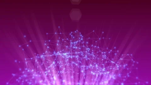 Purple pink node based system Stock Footage 125665190