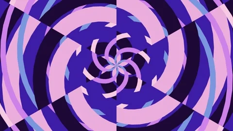 Purple Pink Swirling Geometric Pattern Animation. 스톡 동영상 330131486