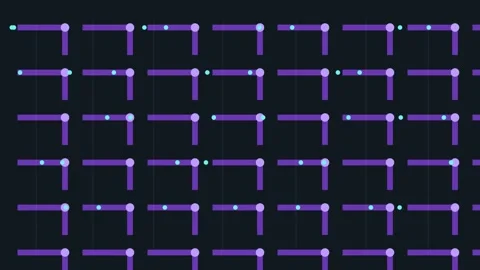 Purple Pipe Reuse Flow Tracer Seamless Technical Loop Stock Footage 345725029