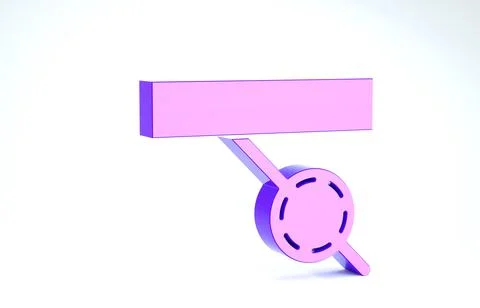 Purple Pirate eye patch icon isolated on white background. Pirate accessory.  Stock Illustration