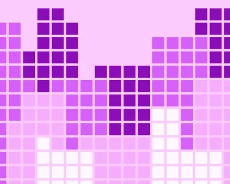 Purple Pixel Mosaic Wave Abstract Background Stock Illustration