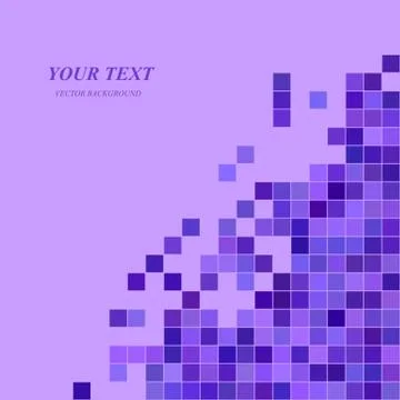 Purple pixel square pattern background design Иллюстрация