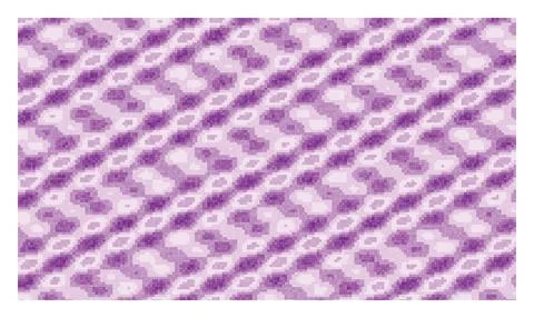 Purple pixelated abstract pattern with flowing organic shapes. Stock Illustration