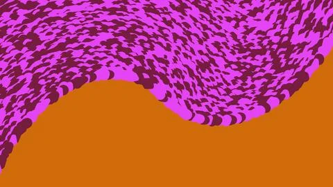 Purple pixelated abstract texture with orange base Stock Illustration