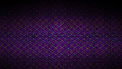 Purple pixelated pattern on black background. Vídeos de archivo 335966696
