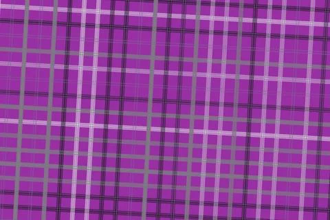 Purple plaid fabric pattern with intersecting lines and squares Stock Photos