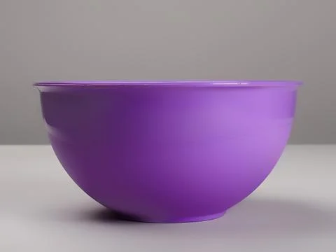 Purple plastic deep dish, front view Stockfoto's