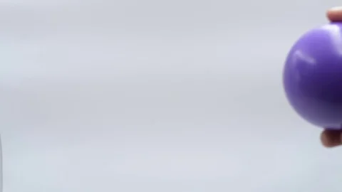 The purple plastic is sending from left side to right side Video stock 92625513