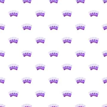Purple playing cards seamless pattern for gambling games Stock Illustration