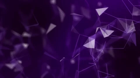 Purple plexus Abstract digital connection moving dots and lines Stock Footage 272500993