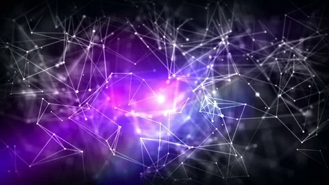 Purple plexus abstract technology and engineering motion background Stock Footage 71671820