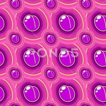 Purple plum. Stock Illustration