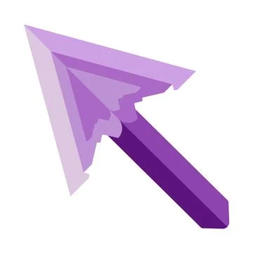 Purple pointer cursor arrow flat style. Computer mouse click Stock Illustration
