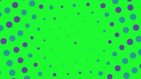 Purple polka dot pattern on a bright green background Stock Illustration