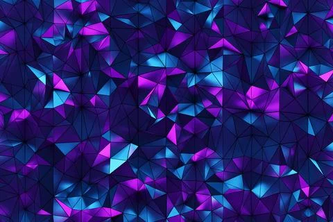 Purple   polygonal pattern with triangles, geometric 3d texture Stock Illustration