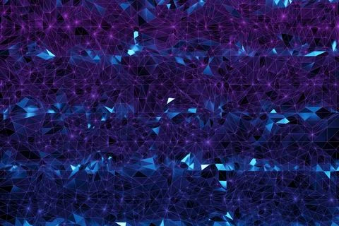 Purple   polygonal pattern with triangles, geometric 3d texture 스톡 일러스트