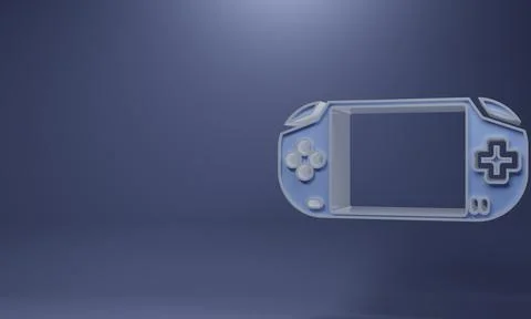 Purple Portable video game console icon isolated on purple background. Game.. Stock Illustration