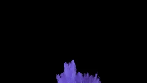 Purple powder explosion in slow motion. Slow motion with acceleration. Vidéo 122486150