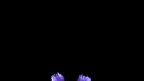 Purple powder explosion. Slow motion movement in three directions Stock Footage 122522201