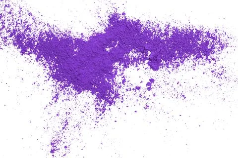 Purple powder isolated on white background Stock Photos