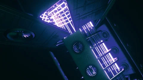 Purple Power Core Stock Footage 96263678