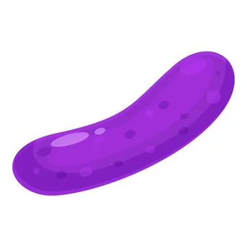 Purple probiotic bacteria floating with bubbles on its surface Stock Illustration
