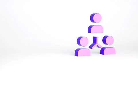 Purple Project team base icon isolated on white background. Business analysis Stock Illustration