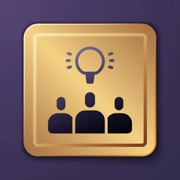 Purple Project team base icon isolated on purple background. Business analysis Stock Illustration