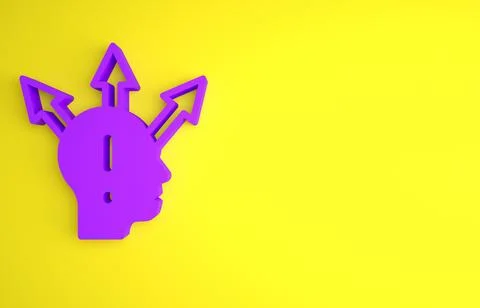 Purple Project team base icon isolated on yellow background. Business analysi Stock Illustration