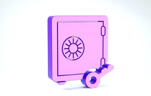 Purple Proof of stake icon isolated on white background. Cryptocurrency econo 库存插图