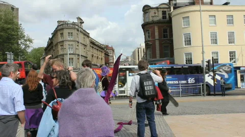 Purple protest 17 Stockbeeldmateriaal 713796