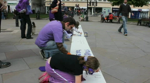 Purple protest 5 Video stock 713622