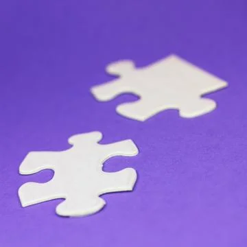 Purple puzzle Stock Photos