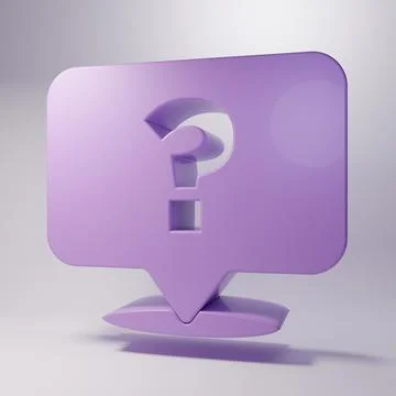 Purple Question mark icon isolated on grey background. FAQ sign. Copy files.. Stock Illustration