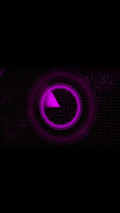 Purple Radar Display with Grid and World Map Elements violet vertical mobil.. Stock Footage 321725026