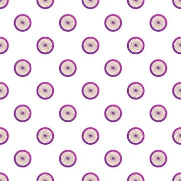 Purple radial grid circles repeating seamless pattern Stock Illustration