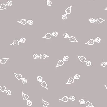 Purple radish line vector seamless pattern 스톡 일러스트