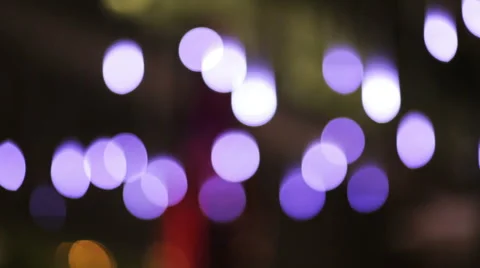 Purple Rain - Real Bokeh falling Video stock 44265270