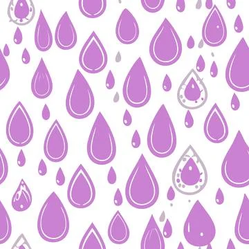 Purple rain vector seamless pattern Illustrazione stock