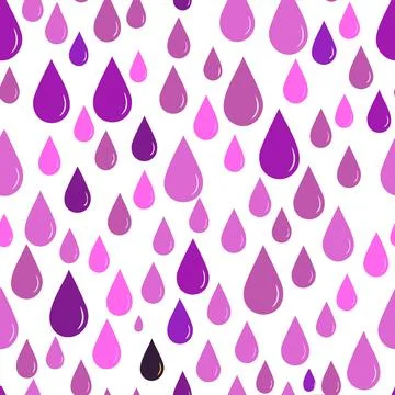 Purple rain vector seamless pattern Illustrazione stock