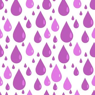 Purple rain vector seamless pattern Stock Illustration