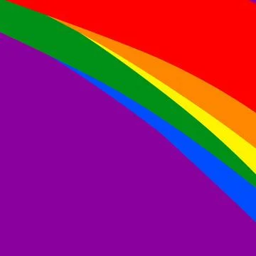 Purple Rainbow Stripe Corner Abstract Background Stock Illustration