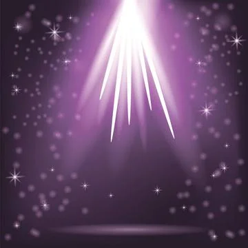 Purple Rays of Magic Lights Purple Rays of Magic Lights on Blurred Starry ... Stock Photos
