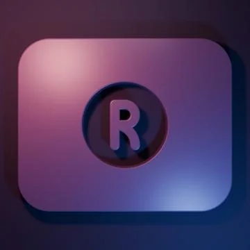 Purple Record button icon isolated on purple-blue background. Rec button. M.. Stock Illustration