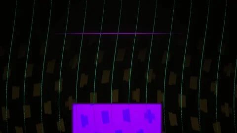Purple rectangle on black background lines. Stock Footage 335115230