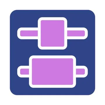 Purple Rectangles on Blue Background UI Icon Design イラスト素材