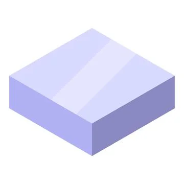 Purple rectangular prism representing modern abstract art concept Stock Illustration