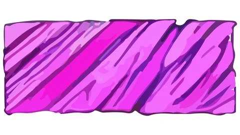 Purple rectangular shape with diagonal brush strokes in grunge style. Stock Illustration