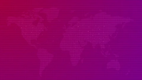 Purple red maroon gradient bright color world map earth animated dynamic Vídeos de archivo 308027214